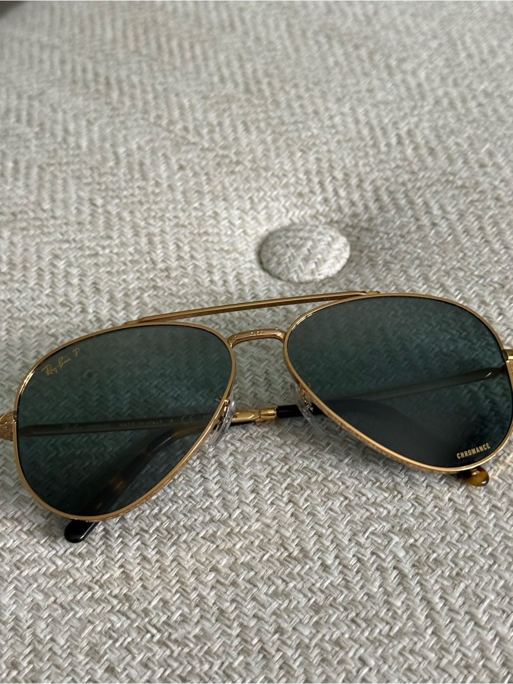 Ray-Ban Polarized Cromance Classic Gold Aviator Sunglasses - Picture 4 of 7
